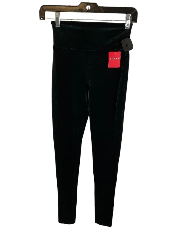Stylish Tops Athletic Leggings By Spanx In Black, Size: S