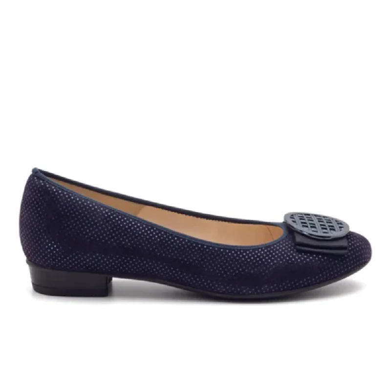 Comfy Shoes Ara Women's Bambi - Dark Blue Pin Dot