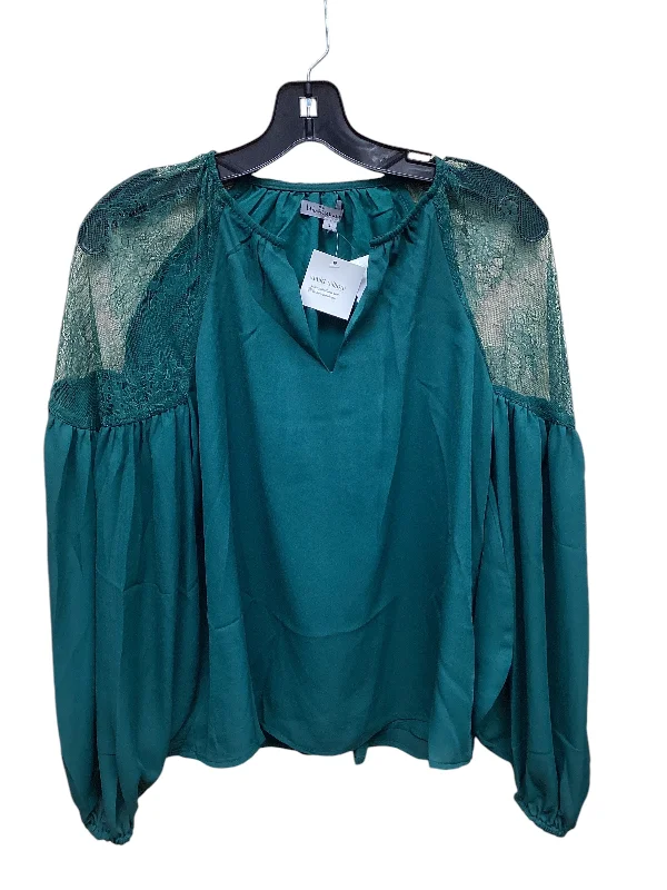 Comfortable Outfits Top Long Sleeve By Wishlist In Green, Size: S
