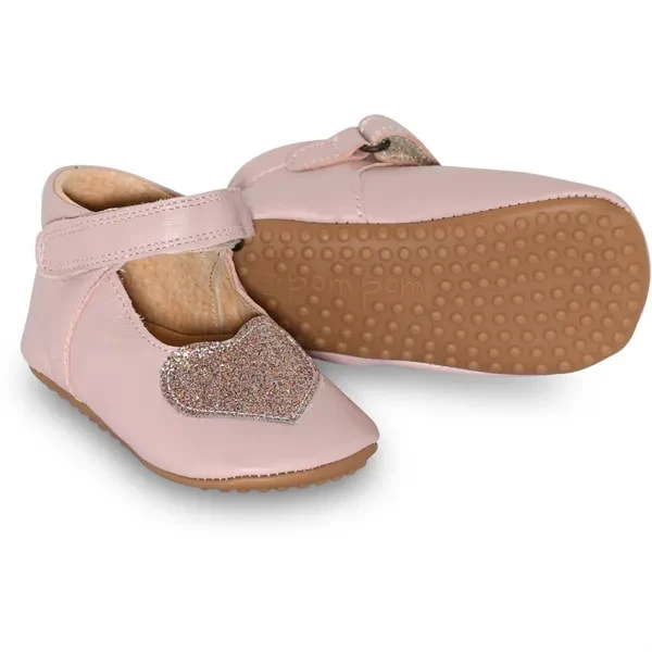 Durable Footwear Pom Pom Indoor Shoe Ballerina Heart Rose Glitter