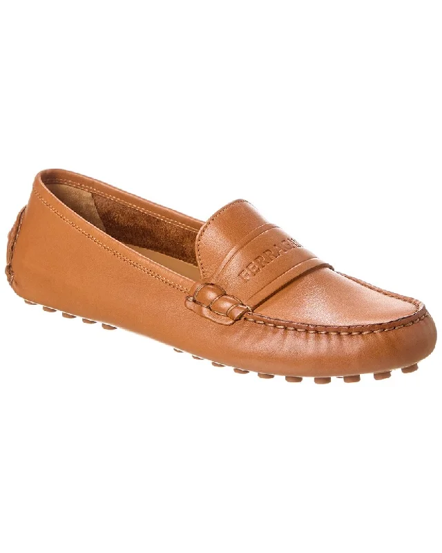 Affordable Sneakers Ferragamo Iside Leather Loafer