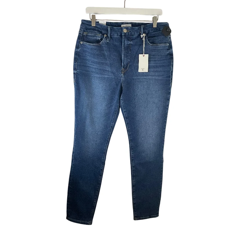 Casual Sneakers Jeans Skinny By Good American In Blue Denim, Size: 14