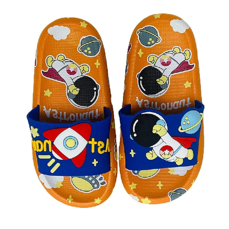 Sleek Loafers Orange all over Space theme Slip on Clogs, Summer/Monsoon all season Footwear for Toddlers & Kids Sleek Loafers Orange all over Space theme Slip on Clogs, Summer/Monsoon all season Footwear for Toddlers & Kids