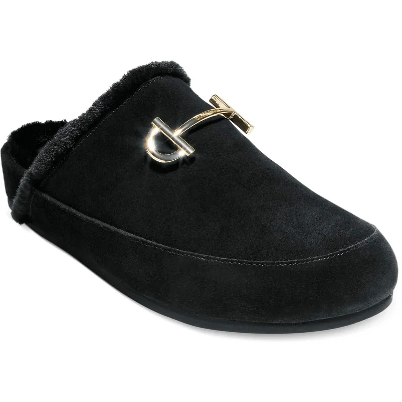 Affordable Loafers Ada Womens Padded Insole Faux Fur Slide Slippers