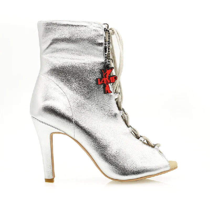 Water-Resistant Sneakers Vortex (Silver) - 4" Dance Heels By VAMP