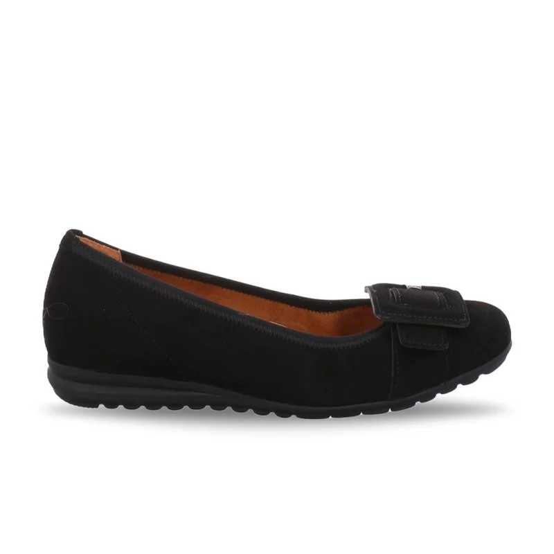 Cushioning Sneakers Gabor Women's 32.626.47 Buckle Ballet Flat - Black