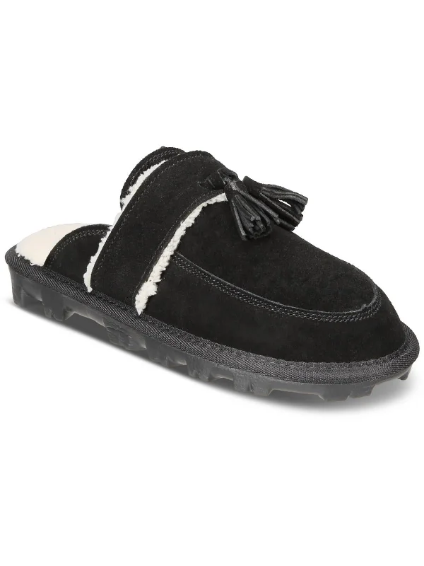 Comfortable Slip-Ons LANEYY Womens Indoor/Outdoor Sole Suede Loafer Slippers
