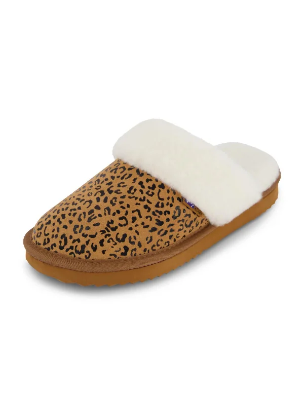 Budget Sneakers Harper Womens Faux Fur Lined Shearling Mule Slippers