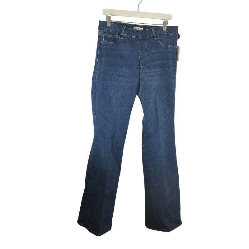 Everyday Denim Jeans Flared By Good American In Blue Denim, Size: Xl
