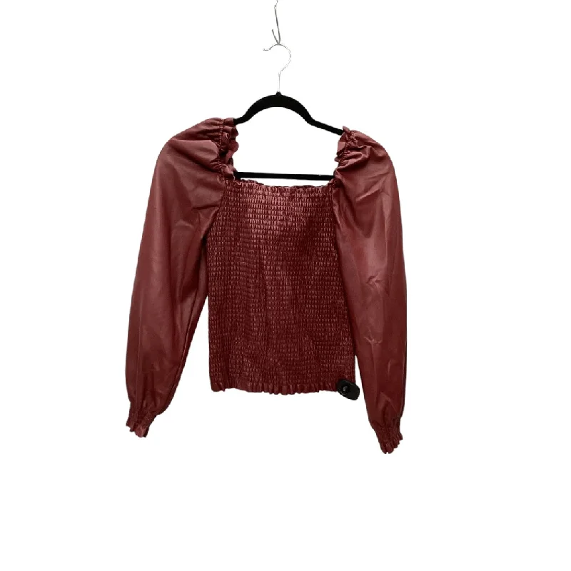 Urban Essentials Top Long Sleeve By Marc New York In Red, Size: S