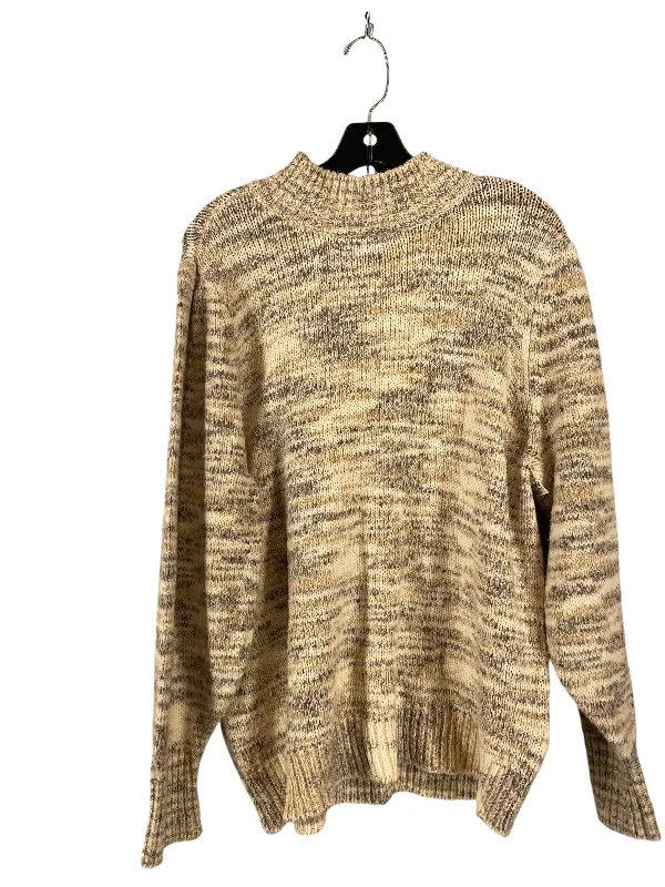 Comfortable Wearables Top Long Sleeve By Calvin Klein In Beige, Size: Xl