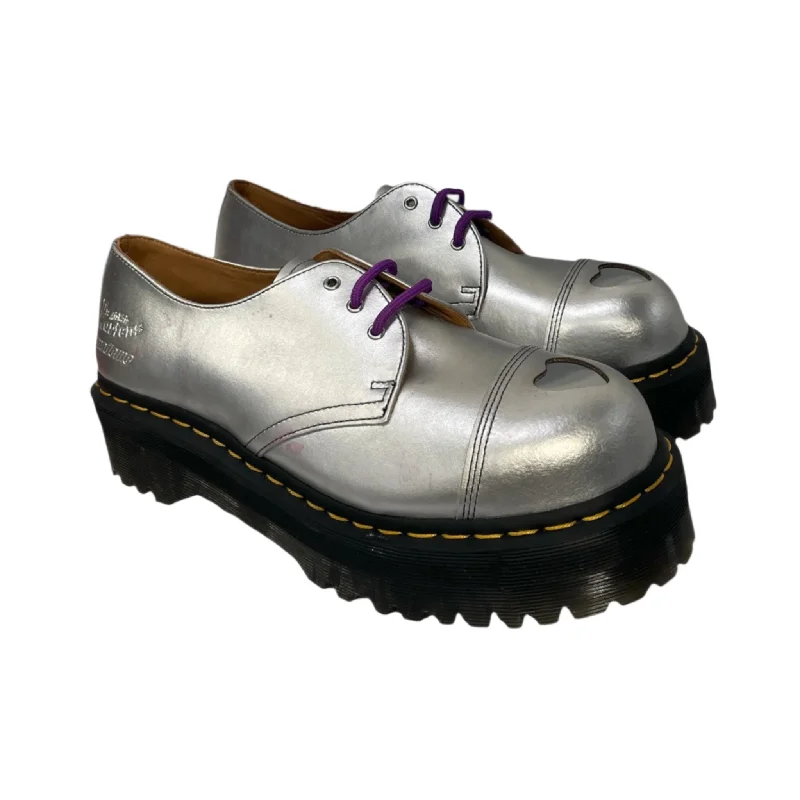 Cushion Sole Sneakers Dr.Martens/Loafers/US 9/Leather/SLV/HEART TOEBOX