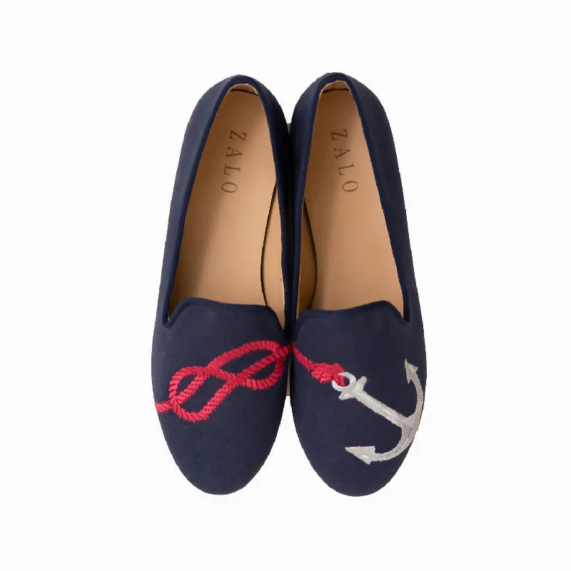 Fashion Shoes Women's Anchor Slipper In Navy