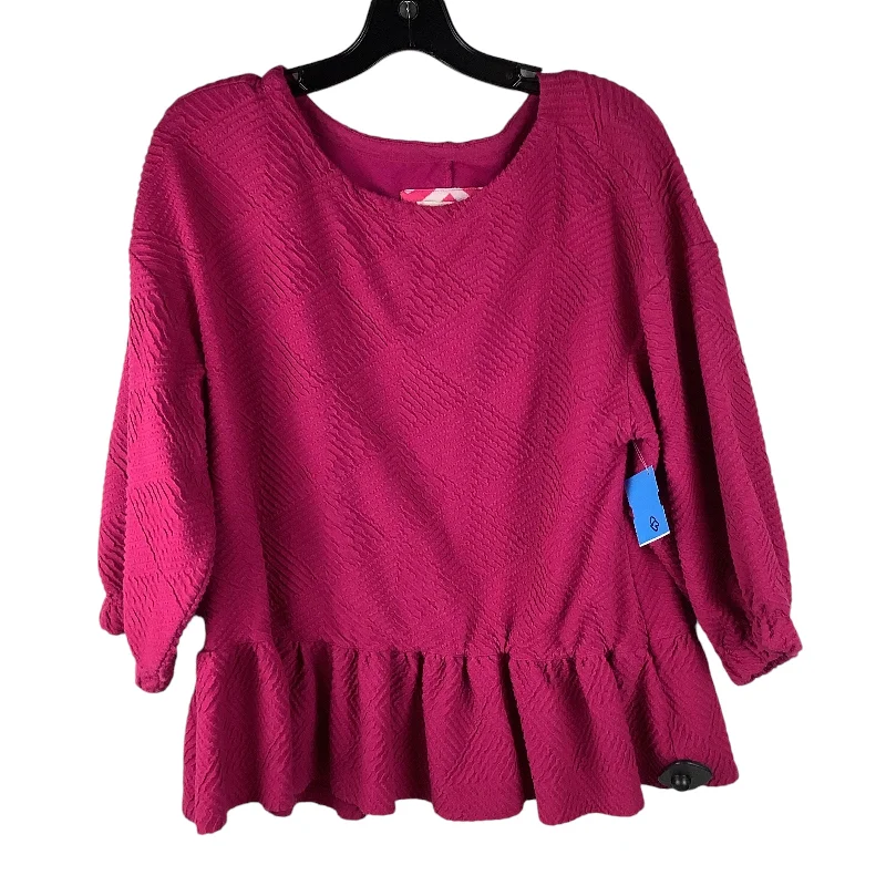 Smart Outfits Top Long Sleeve By Maeve In Pink, Size: M