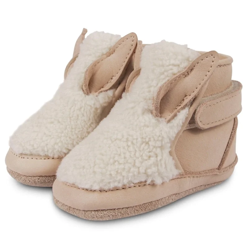 Flexible Sole Shoes Donsje Baby Richy Lining Bunny Off White Curly
