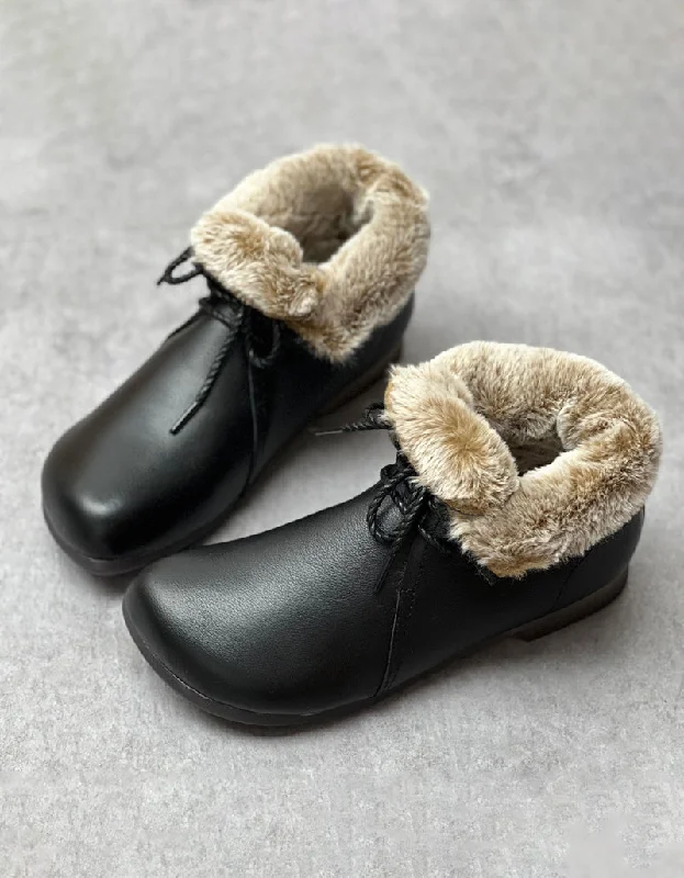 Fashion Sport Shoes Winter Waterproof Handmade Retro Boots with Fur