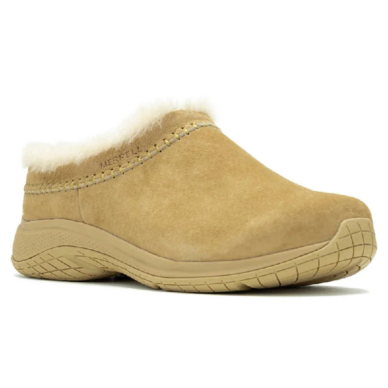 Arch Support Shoes Merrell Encore Ice 5 Tan Wash Pig Suede Clog (Women's)