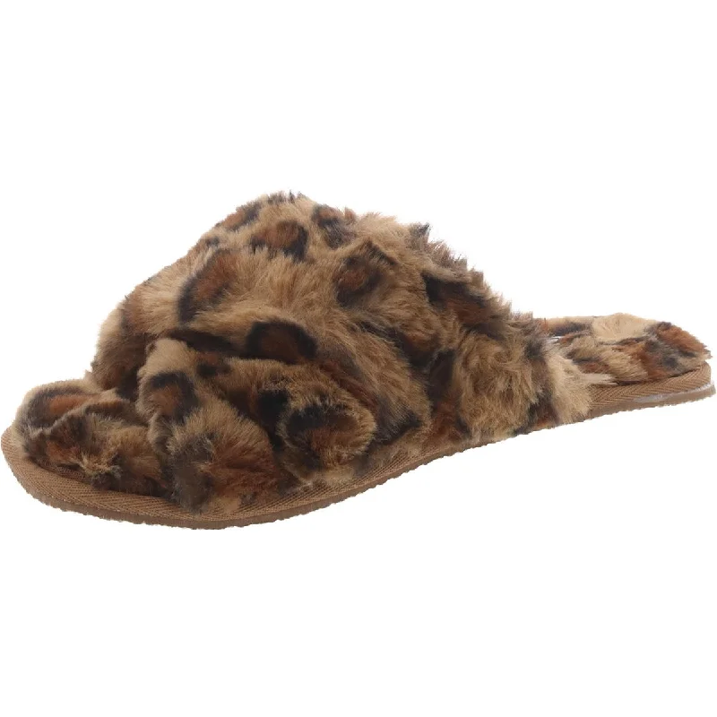 Chic Walking Shoes BP. Womens Mae Faux Fur Slip On Slide Slippers