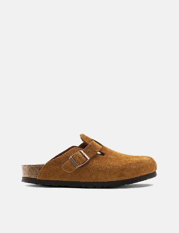 Stylish Everyday Shoes Womens Birkenstock Boston Suede Leather (Narrow, Soft Footbed) - Mink Stylish Everyday Shoes Womens Birkenstock Boston Suede Leather (Narrow, Soft Footbed) - Mink
