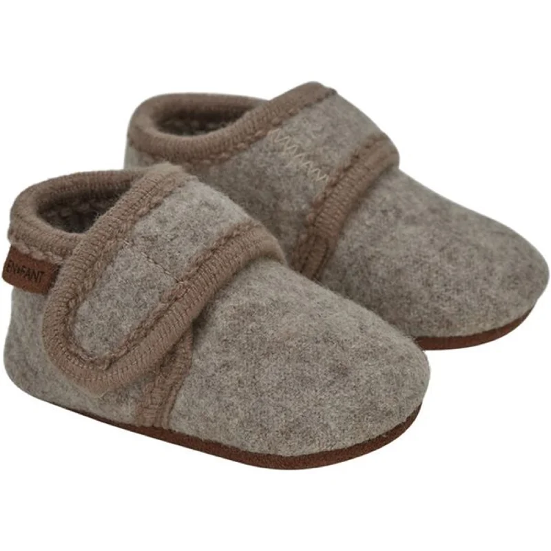 Lightweight Breathable Shoes En Fant Baby Wool Slippers Sand Melange