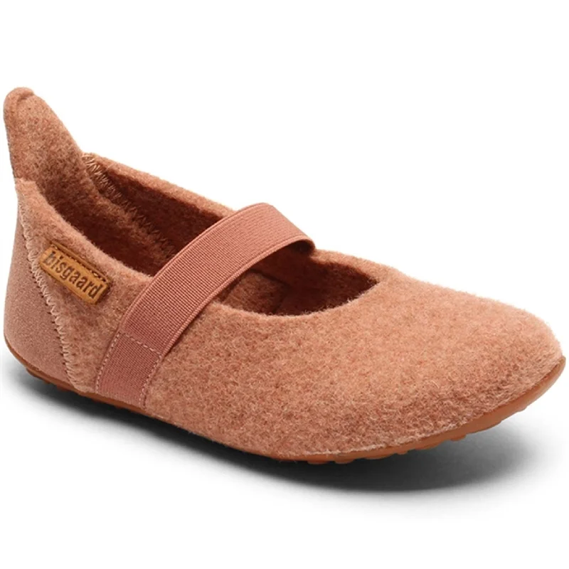 Ventilated Footwear Bisgaard Indoor Shoes Wool Velcro Rose
