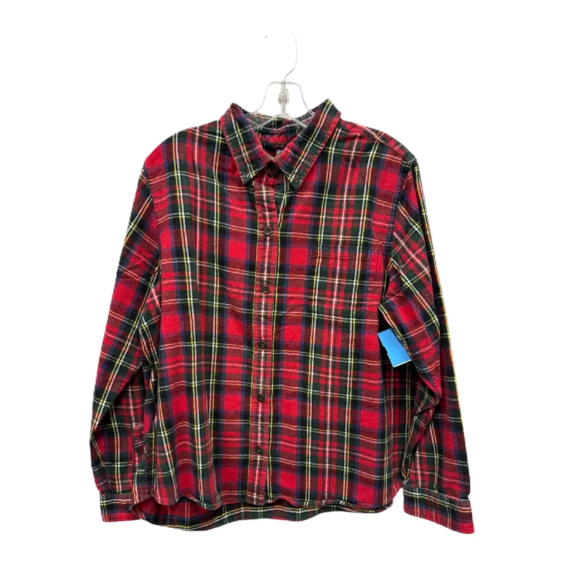 Sport-Inspired Gear Top Long Sleeve By L.l. Bean In Red, Size: Xlp