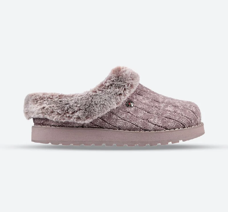 Slip-On Shoes Womens Wide Fit Skechers Keepsakes Ice Angel Mule Slippers - Mauve
