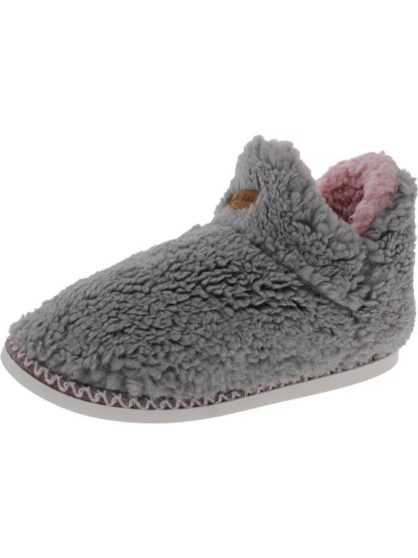 Shock Absorption Shoes Berber Slipper Womens Faux Fur Cozy Bootie Slippers