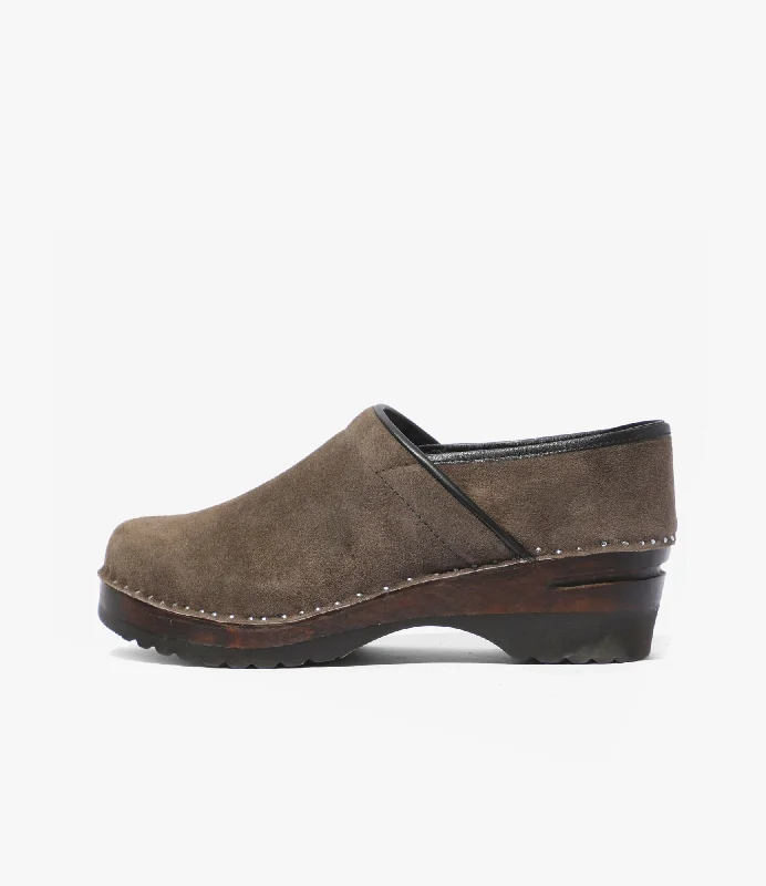 Budget-Friendly Shoes Closed Back 'Van Gogh' Clog - Taupe Rough Out