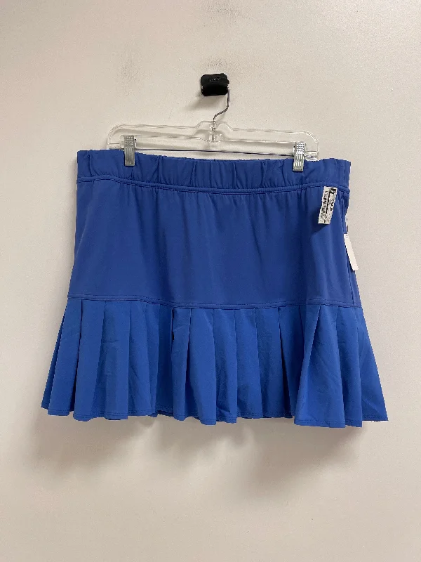 Sporty Essentials Athletic Skort By Talbots In Blue, Size: Xl