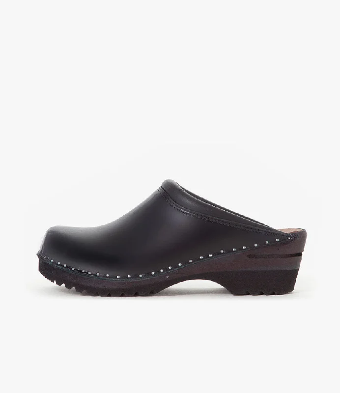 Comfy Shoes 'Monet' Clog – Black Leather