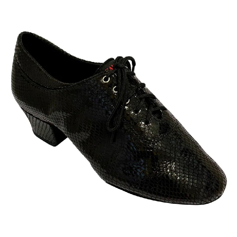 Travel-Friendly Shoes Practice Dance Shoes, 1205 Flexi, Leather Black Rhombus