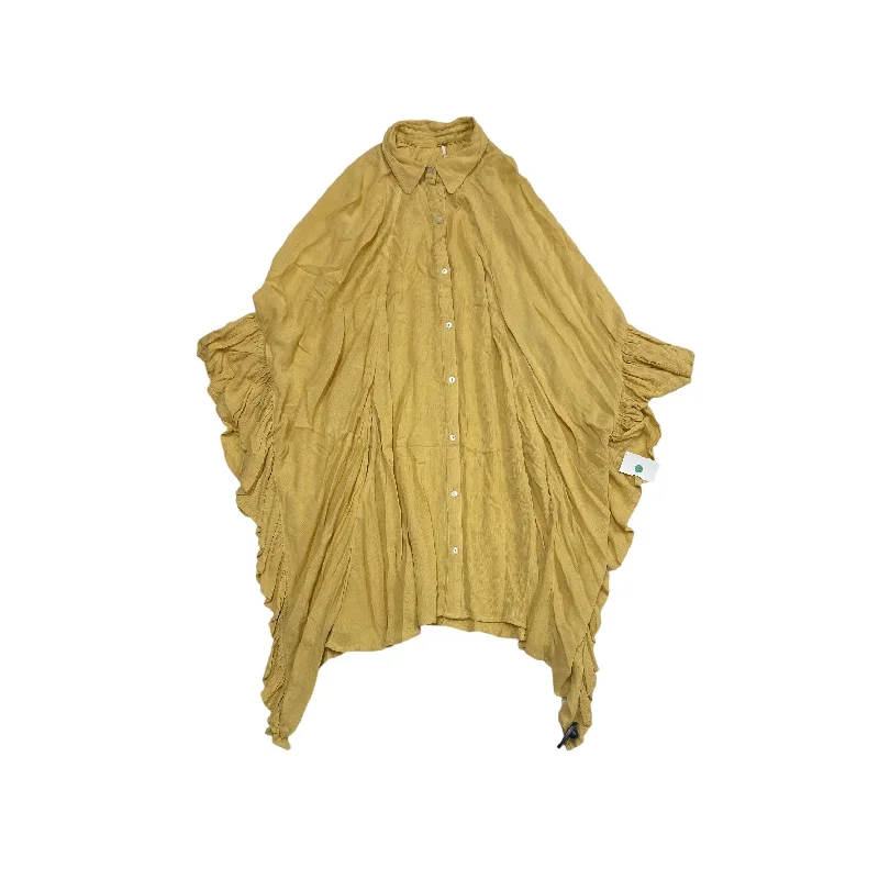 Casual Sweaters Top Long Sleeve By Free People In Yellow, Size: M