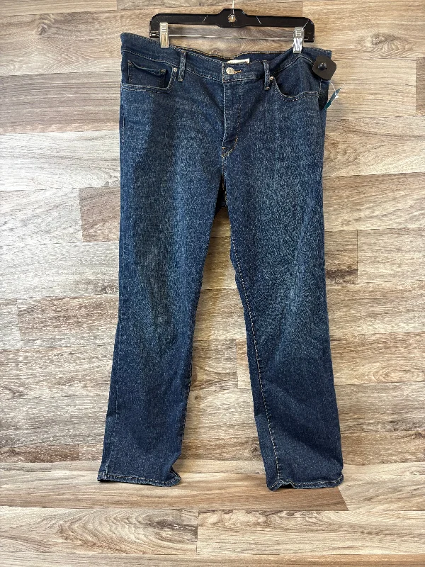 Stylish Tops Jeans Straight By Levis In Blue Denim, Size: 12