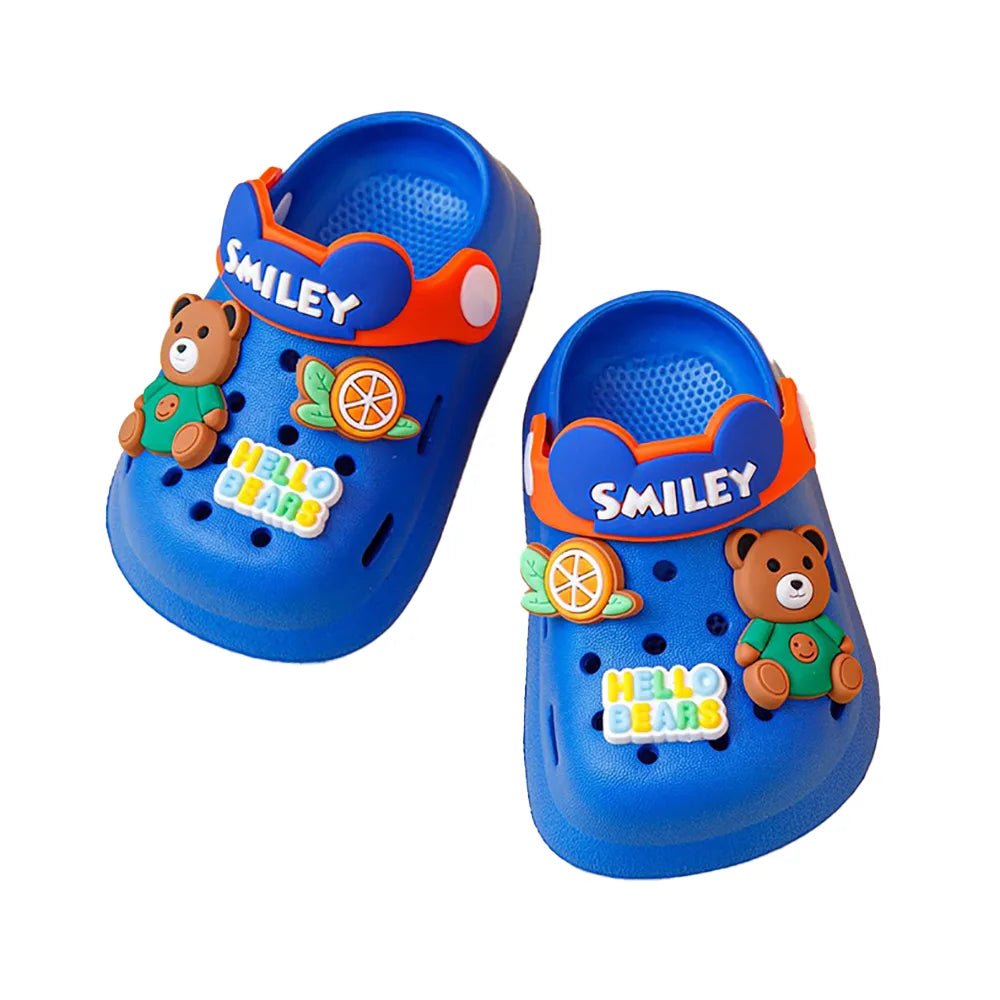 Arch Support Shoes Dark Blue & Orange Bear, Slip on Clogs, Summer/Monsoon/ Beach Footwear for Toddlers and Kids, Unisex Arch Support Shoes Dark Blue & Orange Bear, Slip on Clogs, Summer/Monsoon/ Beach Footwear for Toddlers and Kids, Unisex