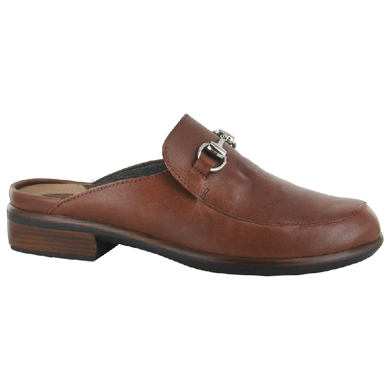 Soft Insole Shoes Naot Halny Mule Chestnut Leather (Women's)