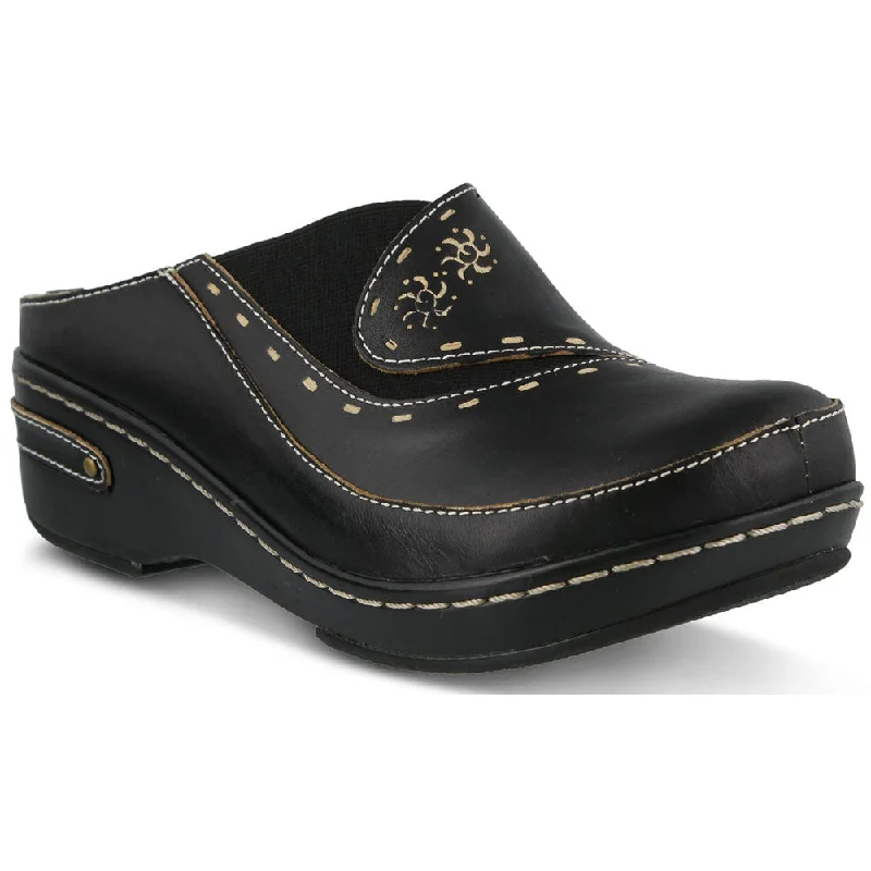 Stylish Outdoor Shoes L'Artiste by Spring Step Chino Clog Black Leather (Women's)