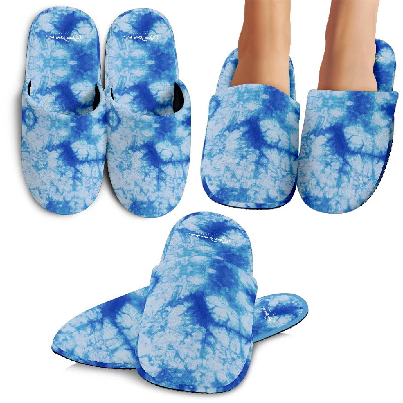 Travel-Friendly Shoes Blue Tie Dye Slipper
