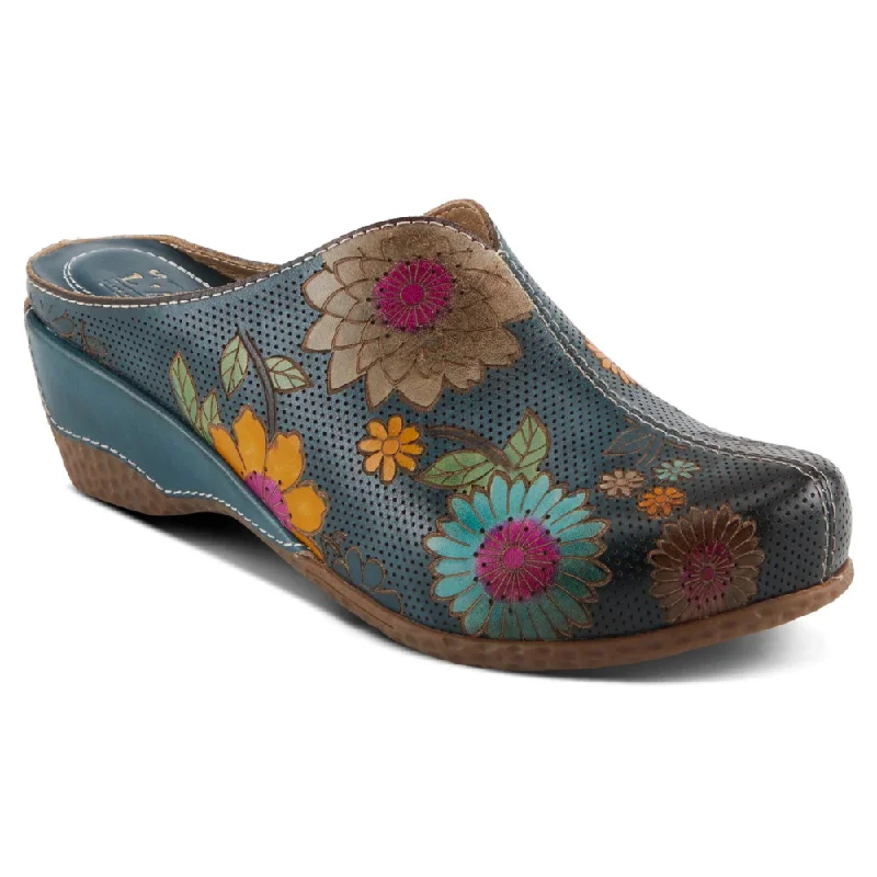 Sporty Street Sneakers L'Artiste By Spring Step Chienti Navy Multi Clog (Women's)