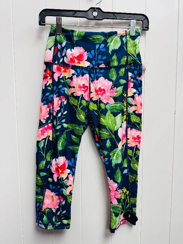 Classic Comfort Athletic Capris By SENITA In Blue & Green, Size: Xs