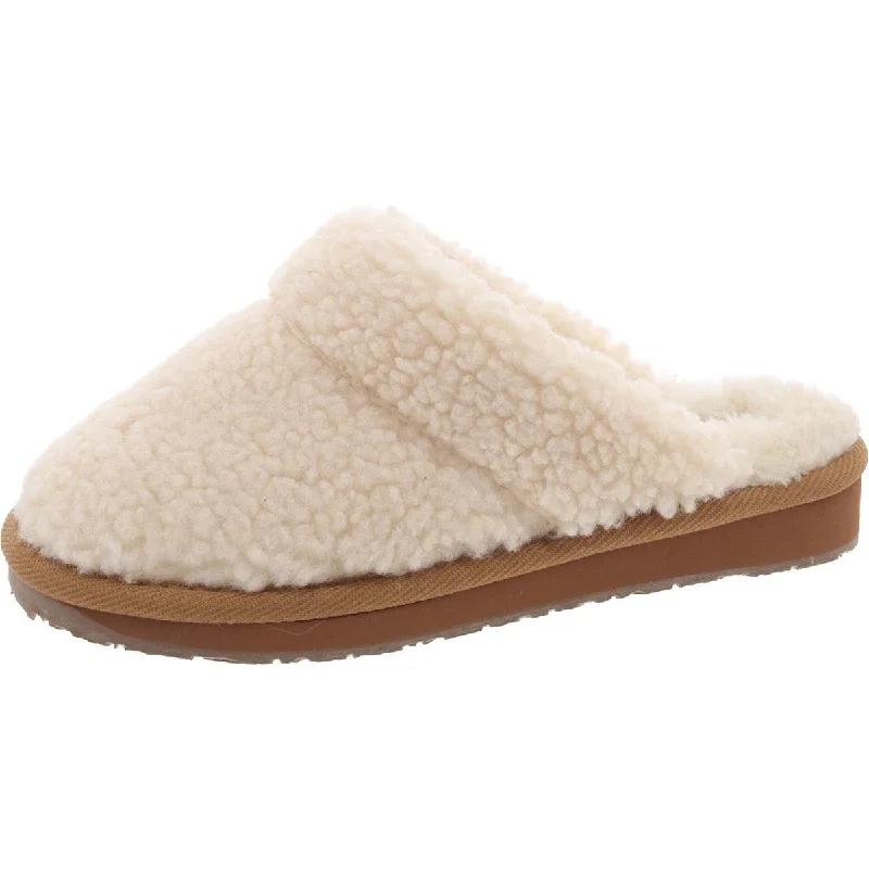 Shock Absorption Shoes Minnetonka Womens Sondra Scuff Faux Fur Slip On Slide Slippers