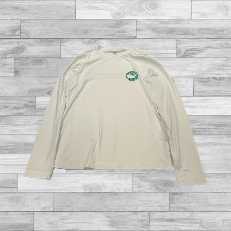 All-Season Outfits Top Long Sleeve By Vineyard Vines In White, Size: S