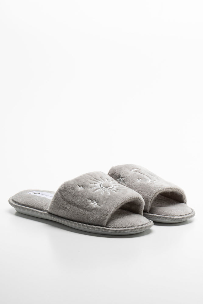 Padded Insole Shoes Slipper Light Grey