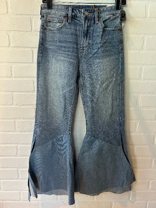 Easy Fit Jeans Flared By Lucky Brand In Blue Denim, Size: 0