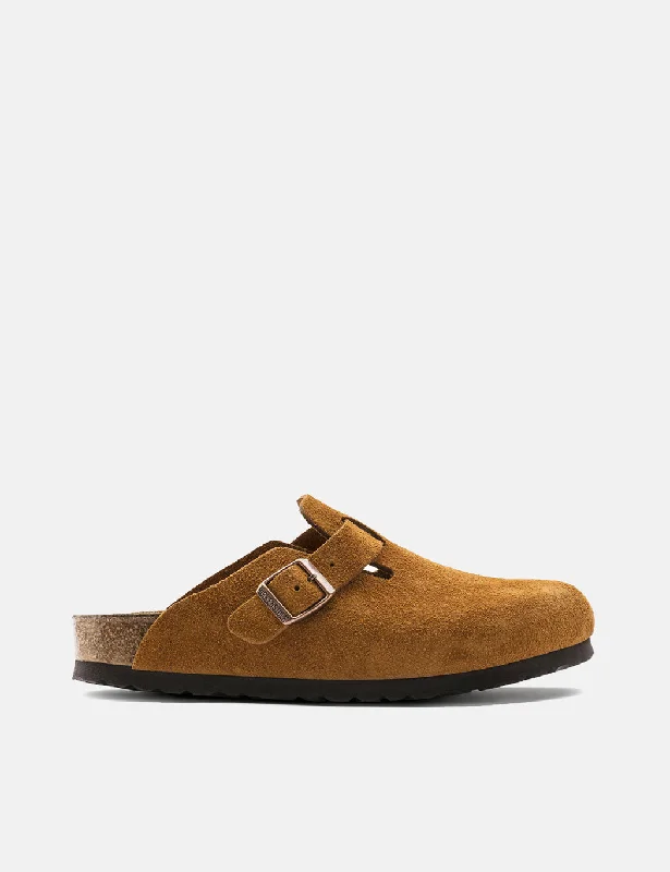 High-Performance Sneakers Birkenstock Boston Suede Leather (Regular, Soft Footbed) - Mink High-Performance Sneakers Birkenstock Boston Suede Leather (Regular, Soft Footbed) - Mink