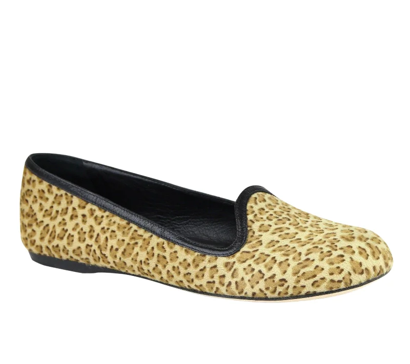 Streetwear Footwear Bottega Veneta Women's Leather / Pony Hair Cheetah Print Flats