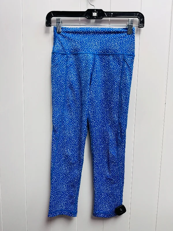 Flexible Outerwear Athletic Capris By SENITA In Blue, Size: S