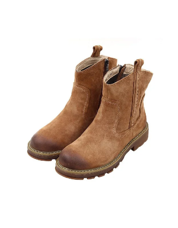Trendy Walking Shoes Handmade Leather Casual Suede Ankle Boots