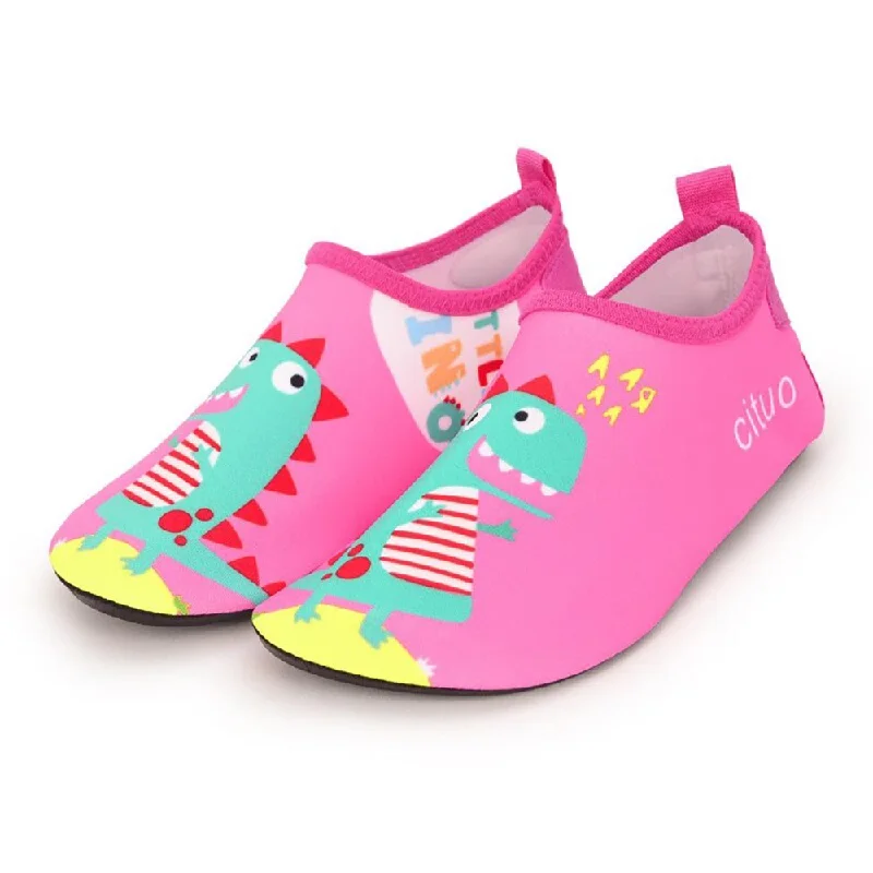 Ergonomic Shoes Pink Dino Non- slip, Quick dry Beach shoes for kids
