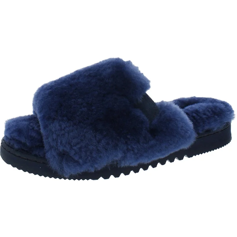 Budget-Friendly Shoes Womens Leather Slip On Slide Slippers
